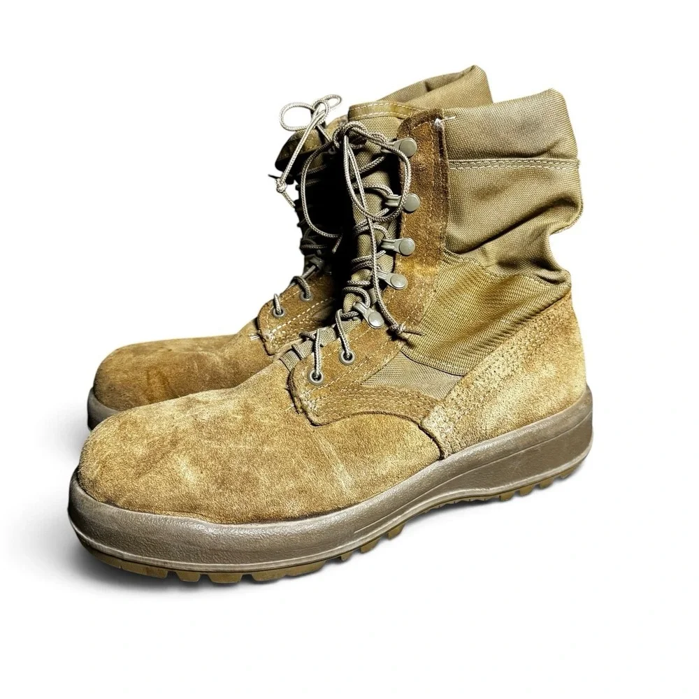 Belleville AHWC Combat Boots Men's 10 Wide Coyote Brown Vibram Made USA